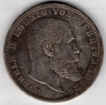5 Mark 1908 Wuerttemberg Wilhelm II Silver