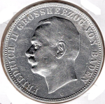 5 Mark Baden 1913 Grand Duke Frederick II Silver Coin