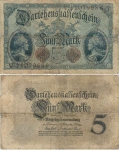 5 Mark Darlehenskassenschein 5. August 1914 