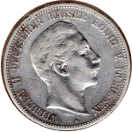 5 Mark PREUSSEN 1902 Wilhelm II Silbermünze