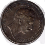 5 Mark Prussia 1903 A Kaiser Wilhelm II Silver Coin