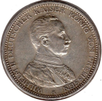 5 Mark PREUSSEN 1913 Büste in Uniform Silbermünze
