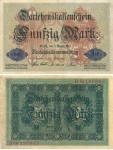 50 Mark Darlehenskassenschein 5. August 1914 