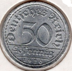 50 Pfennig 1922 A ​​Weimar Republic