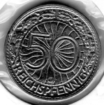 50 Reichspfennig 1928 G Weimar Republic