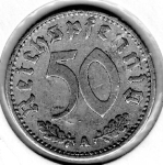 50 Reichspfennig 1938 E Weimarer Republik