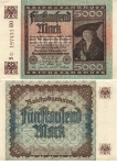 5000 Mark Reichsbanknote December 2, 1922 Kaufmann Imhof RO80b DEU-91b fresh from the bank