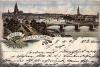 Frankfurt Main Litho o April 9, 1896 Bahnpost Eisenach - Frankfurt Train No. 3