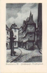 Frankfurt Main Goldhutgasse Funffingereck artist card Liebig * approx. 1920