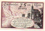 55430 Oberwesel city emergency money 25 pfennigs 1921