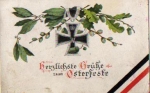 Easter greetings Patriotika WWI black-white-red o approx. 1915