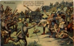 Battle of St. Quentin Military WWI. Artist card o February 17, 1915