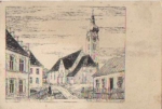 92715 Puchersreuth Parrkirche artist card o 1912 post office stamp