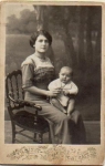 Children woman with baby cabinet card real photo used circa 1910