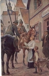 A. Roloff A drink in a bracket Reiter Red Cross artist card * approx. 1920