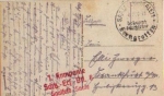 Field post, WWII, 1st Company Rifle Replacement Battalion 6, Saalfeld, o 6.7.1940