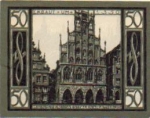 48147 Muenster city emergency money worth 50 pfennigs town hall 1921
