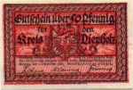 49356 Diepholz city emergency money 50 pfennigs 1920