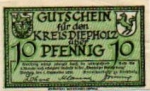 49356 Diepholz city emergency money 10 pfennigs 1920