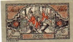 Köln Städtenotgeld Wert 50 Pfennige 1922