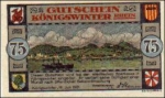53639 Konigswinter city emergency money 75 pfennigs 1921