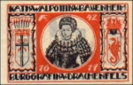 53639 Konigswinter city emergency money 25 pfennigs Countess Drachenfels 1921