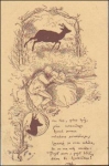 Jagd Hirsch Paar Gewehr o 02.08.1917