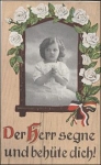 Children, patriotica, WWI Black-white-red roses * approx. 1915