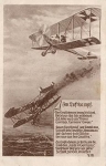 WWI double-decker aircraft. Dogfight o 3.2.1918