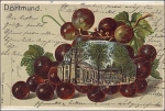 Dortmund Kronenburg Weintrauben Obst Prägelitho o 17.3.1905