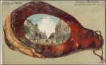 Herne Bahnhofstrasse ham menu Litho gebr. circa 1910