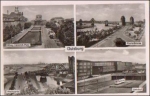 Duisburg train station tram used. circa 1950