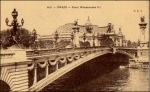 Paris Pont Alexandre III Alexander Bridge * ca. 1910