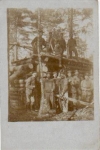 German soldiers in the military field, WW1. Real photo * approx. 1915