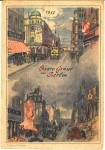 Berlin 1933 and 1945 Friedrich Strasse artist card