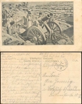 8th Cavalry Division Field Post Expedition 25.2.1915 on AK with Russian cannon