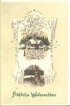 Föhliche Weihnachten Glückwunschkarte gebr. ca. 1910