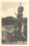 Kletterer auf der Barbarine Sächsische Schweiz gebr. 1950