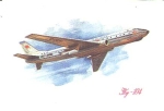 TU 104 Aeroflot 1956 artist card * approx. 1983