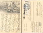 89th Infantry Division 4th Battery Reserve Foot Artillery Regiment No. 5 field post WW1 15.4.1916 on machine gun squad