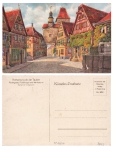 Rothenburg Rödergasse Künstlerkarte  V. Marschall  *ca. 1920