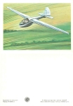 A-9 glider artist card Soviet Union *ca.1983