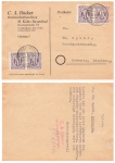 AM Post 3 Pfennig Michel 17 2 waagerechte Paare auf Karte o Köln Bayenthal 8.5.1946 nach Schwerin