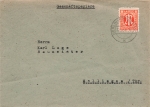 AM Post Michel 5  Einzelfrankatur 8 Pfennig auf Brief o Berlin Friedenau 12.9.1945 nach Mellingen