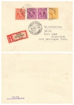 AM Post je Michel 4 5 7 auf Einschreiben o Berlin 10.10.1945 nach Mellingen