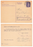Adolf Hitler 6 Pfennig postal stationery reply card o Braunlage May 13, 1942
