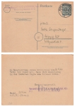 Allied occupation of Mecklenburg postal stationery P7 6 Pfennig gray o Rostock January 14, 1946