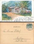 83487 Marktschellenberg Almbachklamm artist card F. Kopallik o 19.10.1911