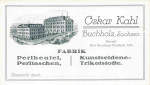 Annaberg-Buchholz Sachsen Perlbeutelfabrik Oskar Kahl Vertreterkarte um 1910