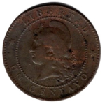 Argentinien 1 Centavo 1883 Kupfermünze